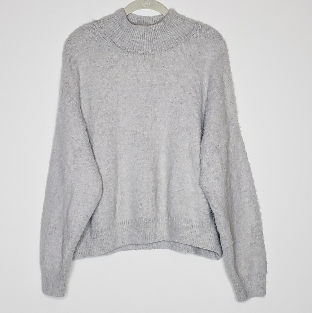 H&M Mock Neck Fuzzy Sweater